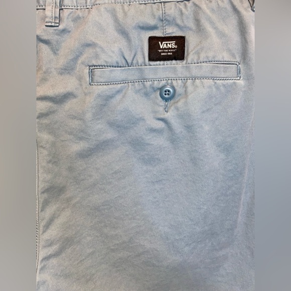 2/40$ Men’s VANS 100% cotton flat front dusty blue shorts size 38 - Picture 7 of 9